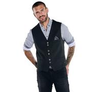 emilio adani Herren Herren Sakko-Weste Slim fit, Schwarz, 37582, Schwarz in Größe 52