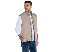 emilio adani Herren Herren Steppweste slim fit, Sand, 38277, Sand in Größe 50