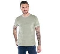 emilio adani Herren Herren T-Shirt gestreift, Oliv, 38931, Oliv in Größe L