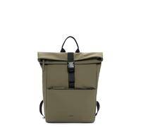 Rucksack EMILY & NOAH "Rucksack E&N Pessac RUE 09", Gr. B/H/T: 37cm x 39cm x 12cm, grün (khaki 910), Obermaterial: 60% Polyurethan PU. 40% Polyester PES., Rucksäcke Rucksack (98274248-0) khaki 910