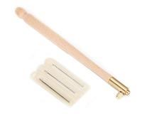 Eminchu Häkelnadel-Set, Sticknadel, Nähnadel Zum Basteln mit Holzgriff, 3 Edelstahlnadeln, Ideal für -Stricken und Perlenarbeiten