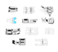 Eminchu Nähmaschinen-Nähfuß-Set, Langlebiges, Multifunktionales Nähwerkzeug-Set für den Haushalt mit [11] Arten von Füßen für Exquisite Nähprozesse, Ideal für Nähbegeisterte und Anfänger. Materialien: