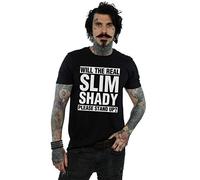 Eminem Herren Real Slim Shady T-Shirt Schwarz XX-Large