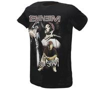 Eminem Slim Shady Marshall Mathers Collage T-Shirt - Offizielles Merchandise M Schwarz
