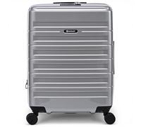 Eminent Voyager Handgepäck Koffer 55x40x20 cm, Erweiterbar, Hartschalenkoffer, 4 Rollen, Leicht, TSA Schloss, 2,7 kg, 39L, Trolley Kabinentrolley Handgepäckkoffer Flugzeug Silber
