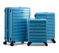 Eminent Voyager Kofferset 3-Teilig, Erweiterbar, Hartschalenkoffer, 4 Rollen, Leicht, TSA Schloss, Handgepäck Mittel Groß, Trolley Reisekoffer Rollkoffer Urlaub Türkis