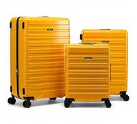 Eminent Voyager Kofferset 3-Teilig, Erweiterbar, Hartschalenkoffer, 4 Rollen, Leicht, TSA Schloss, Handgepäck Mittel Groß, Trolley Reisekoffer Rollkoffer Urlaub Gelb