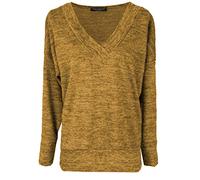 Emma & Giovanni - Pullover V-Ausschnitt - Damen (Senf, S-M)