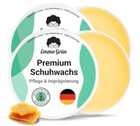 Emma Grün® Schuhwachs Farblos Lederpflege & Schuhpflege 100ml [MIT BIENENWACHS] - Lederbalsam Lederfett Farblos - Lederschuhe Pflege natürlich Made in Germany