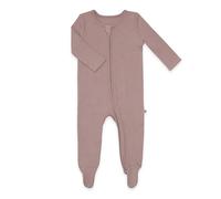 emma & noah Baby Schlafanzug, Weicher & Atmungsaktiver Strampler für Neugeborene, Oeko-TEX Zertifiziert, Langarm Pyjama mit Reißverschluss für Jungen & Mädchen, Mit Füßen (62, Essential Berry)