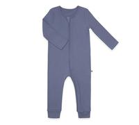 emma & noah Baby Schlafanzug, Weicher & Atmungsaktiver Strampler für Neugeborene, Oeko-TEX Zertifiziert, Langarm Pyjama mit Reißverschluss für Jungen & Mädchen, Ohne Füße (80, Essential Blau)