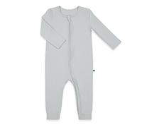 emma & noah Baby Schlafanzug, Weicher & Atmungsaktiver Strampler für Neugeborene, Oeko-TEX Zertifiziert, Langarm Pyjama mit Reißverschluss für Jungen & Mädchen, Ohne Füße (Essential Grau, 80 cm)