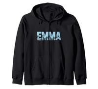 Emma Sea Waves - Personalisierter Name Ocean Beach Art Kapuzenjacke