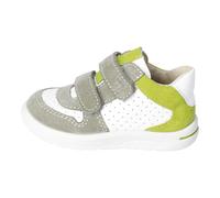 RICOSTA Jungen Low-Top Sneaker EMMO, Kinder Lauflernschuhe, Weite: MITTEL, lose Einlage, Klettstiefel, Booties, Weiss/Lime (820), 25 EU
