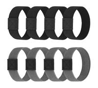 eModwey 4 Paar Schnürsenkel Fixierband für Fußballschuhe, für Fußballschuhe und Hohe Absätze, Elastische Schnürsenkelbänder in Schwarz und Grau, Verhindern das Lösen von Schleifen