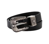 EMOTTOS Damen Vintage Leder Gürtel - Schnitzerei Schnallen Gürtel Western Cowboy Cowgirl für Frauen, Gürtel mit exquisiter Schnitzerei Retro Schnalle für Jeans Kleid Kleid(D-STAR)