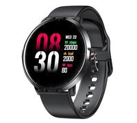 Emporia Watch Basic Smartwatch, Uhr mit Schlafüberwachung, Herzfrequenzmessung, Blutsauerstoffmessung & Blutdruckmessung, Inkl. Schrittzähler, Wettervorhersage Funktion, Für Damen & Herren, Schwarz