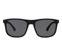 Emporio Armani 0EA4129 504287 Kunststoff Panto Schwarz/Schwarz Sonnenbrille, Sunglasses