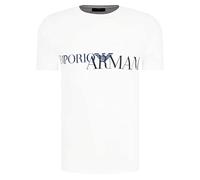 Emporio Armani 111035 0A516 Herren-T-Shirt, Rundhalsausschnitt, kurzärmlig, weiß, M