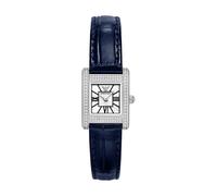 Quarzuhr EMPORIO ARMANI, dunkelblau, silberfarben, Armbanduhren, Damen, Quarzuhr, Armbanduhr, Damenuhr, Lederarmband, analog, Glassteine (29235622-0) dunkelblau, silberfarben