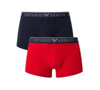 "Emporio Armani 2er Set Stretch Cotton Trunk, Rot / Marine" M