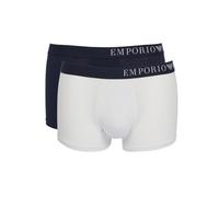 Emporio Armani Herren Emporio Armani Men's 2-pack Soft Touch Bamboo Viscose Trunks, Marine/White, L EU