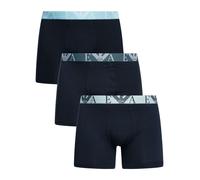 Emporio Armani Boxershorts mit elastischem Logo-Bund im 3er-Pack in Dunkelblau, Größe S