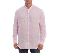 Emporio Armani 51SMGL Langarm-Leinenhemd für Herren, Lila, XL