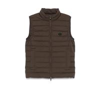 Emporio Armani - Ärmellose- gesteppte Daunenweste mit durchgehendem Reißverschluss - - Jackets - Herren - Braun - XL