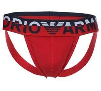 Emporio Armani Armani Cotton Jockstrap 2P Schwarz/Rot Baumwolle X-Large Herren