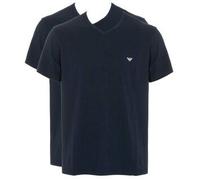 Emporio Armani Armani Cotton V-neck T-shirts 2P Marine Baumwolle Medium Herren