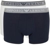 Emporio Armani Armani Endurance Logo Boxer Brief 2P Weiß/Blau Baumwolle Medium Herren