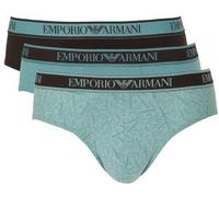Emporio Armani Armani Logo Brief With Core Logo 3P Schwarz/Blau Baumwolle Small Herren