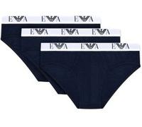 Emporio Armani Armani Stretch Jersey Briefs With Logo 3P Marine Baumwolle Medium Herren