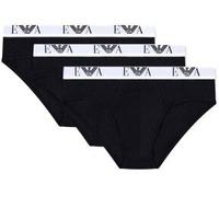Emporio Armani Armani Stretch Jersey Briefs With Logo 3P Schwarz Baumwolle X-Large Herren