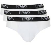 Emporio Armani Armani Stretch Jersey Briefs With Logo 3P Weiß Baumwolle XX-Large Herren