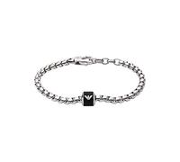 Edelstahlarmband EMPORIO ARMANI "EGS2911040" Armbänder Gr. Edelstahl-Marmor, schwarz (edelstahlfarben, schwarz) Damen Edelstahlarmbänder (91035143-0)