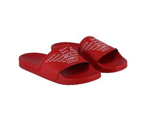 Emporio Armani Badeschuhe Sliders rot Herren, Größe Euro (US) 45