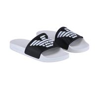Emporio Armani Badeschuhe Sliders weiss/schwarz Herren, Größe Euro (US) 40
