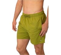 Emporio Armani Regular Fit Badeshorts mit Logo-Badge in Oliv, Größe XXL