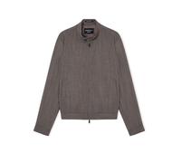 Emporio Armani Jacke aus Schurwoll-Mix mit Zweiwege-Reißverschluss in Taupe, Größe 54