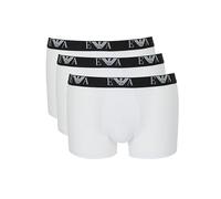 Emporio Armani Bold Monogram 3-Pack Trunk Bermudashorts, Weiß/Weiß, M (3er Pack) Herren, Weiß/Weiß/Weiß, M