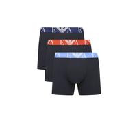 Emporio Armani Herren Bold Monogram 3-Pack Boxer-Shorts, MARIN/Rosso LAC/BIAN, XL