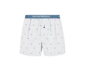 EMPORIO ARMANI Boxershorts Herren Mikrofaser blau gestreift, 7 (XL)