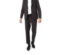 EMPORIO ARMANI Bundfaltenhose Herren Regular Fit Mikrofaser schwarz, 50