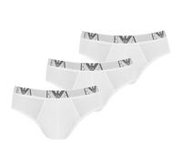 EMPORIO ARMANI Herren Slips 3er Pack - Briefs, Unterwäsche, Stretch Cotton, weiß, XL weiß