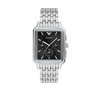 Emporio Armani Chronograph Edelstahl schwarz, silber Herren