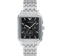 Emporio Armani Chronograph Edelstahl schwarz, silber Herren