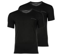 EMPORIO ARMANI Herren T-Shirt, 2er Pack - CORE LOGOBAND, V-Neck, Regular Fit, Stretch Cotton Schwarz2 M