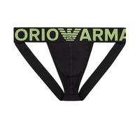 "Emporio Armani Cotton Jockstrap, Schwarz / Grün" XL